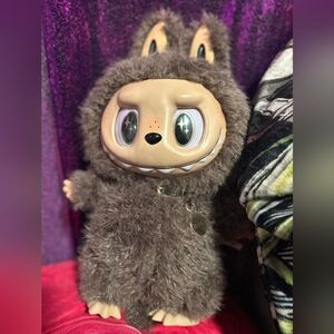 Furry Brown Labubu with Big Eyes 24"